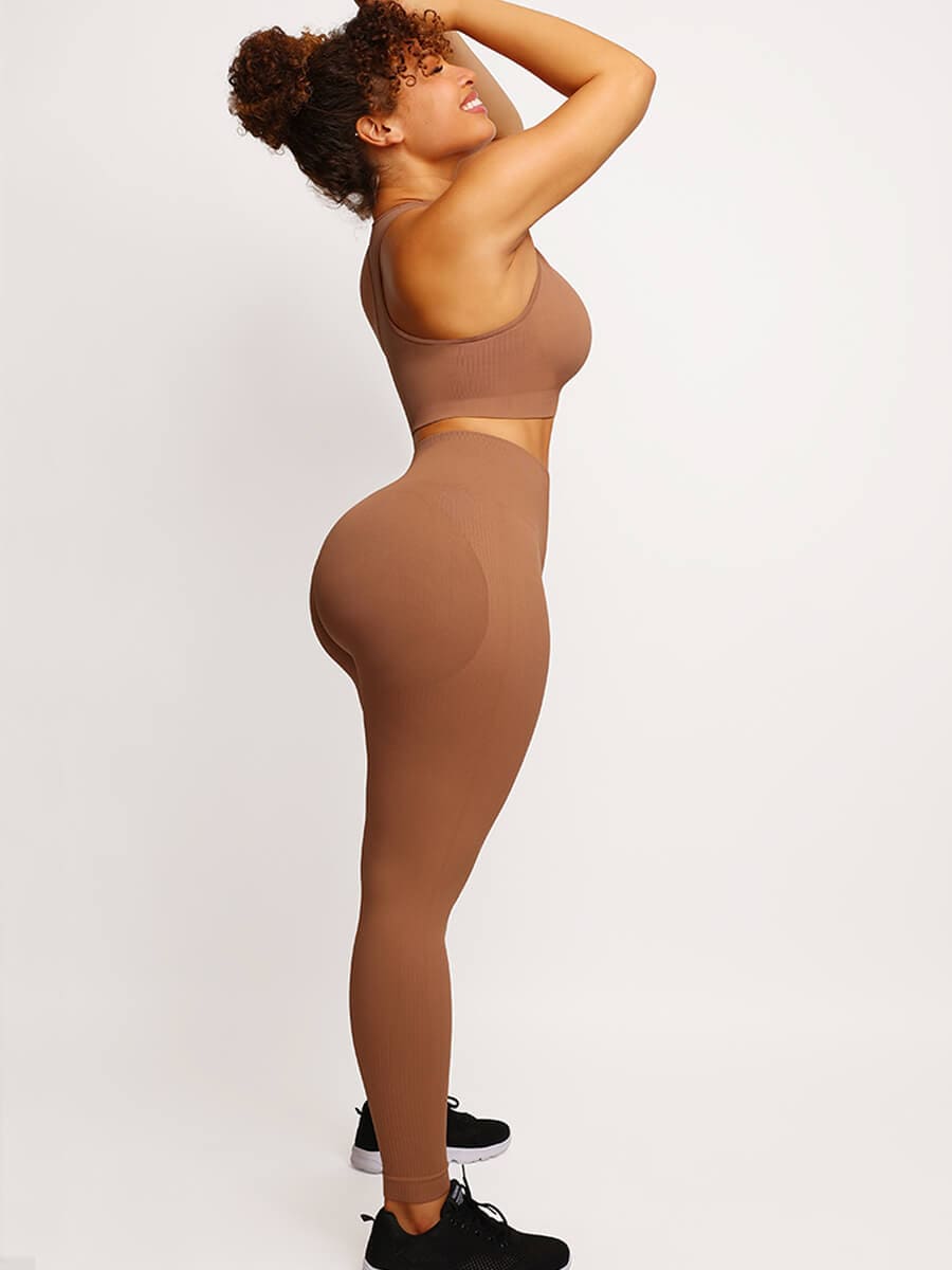 CurvedByOshun® 🌿Eco-friendly Sexy Seamless Sportswear Butt Lifting Tummy Control