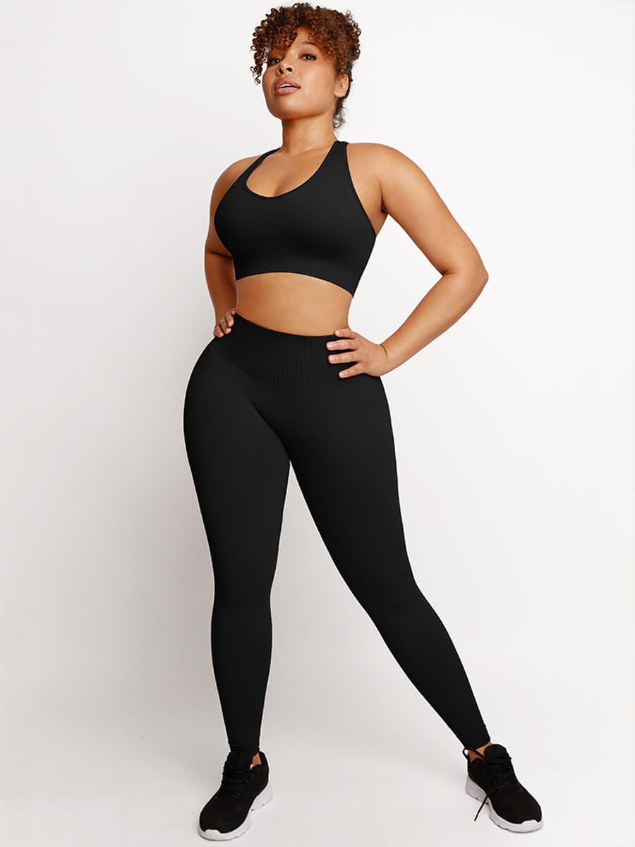 CurvedByOshun® 🌿Eco-friendly Sexy Seamless Sportswear Butt Lifting Tummy Control