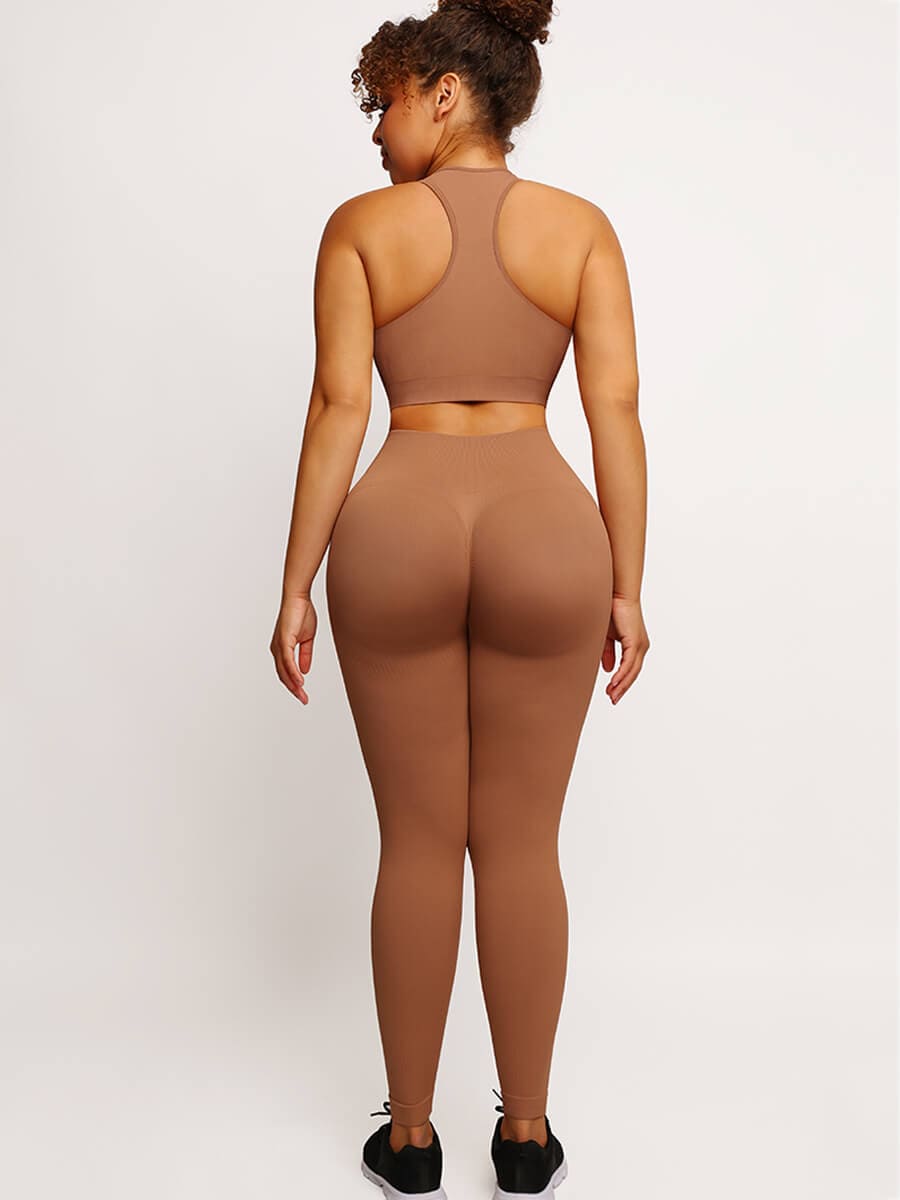 CurvedByOshun® 🌿Eco-friendly Sexy Seamless Sportswear Butt Lifting Tummy Control