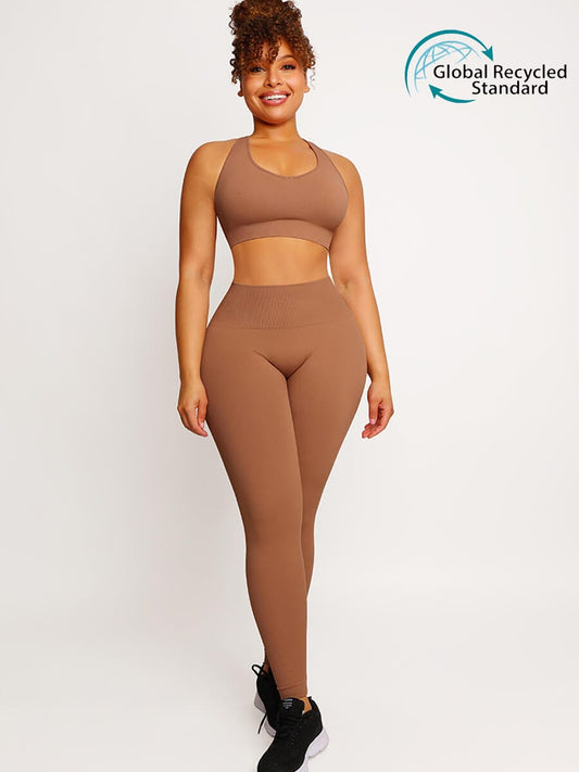 CurvedByOshun® 🌿Eco-friendly Sexy Seamless Sportswear Butt Lifting Tummy Control