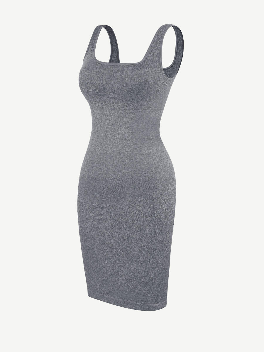 CurvedByOshun®  🌿Eco-friendly Square-neck Shaper Snatched Seamless Dress