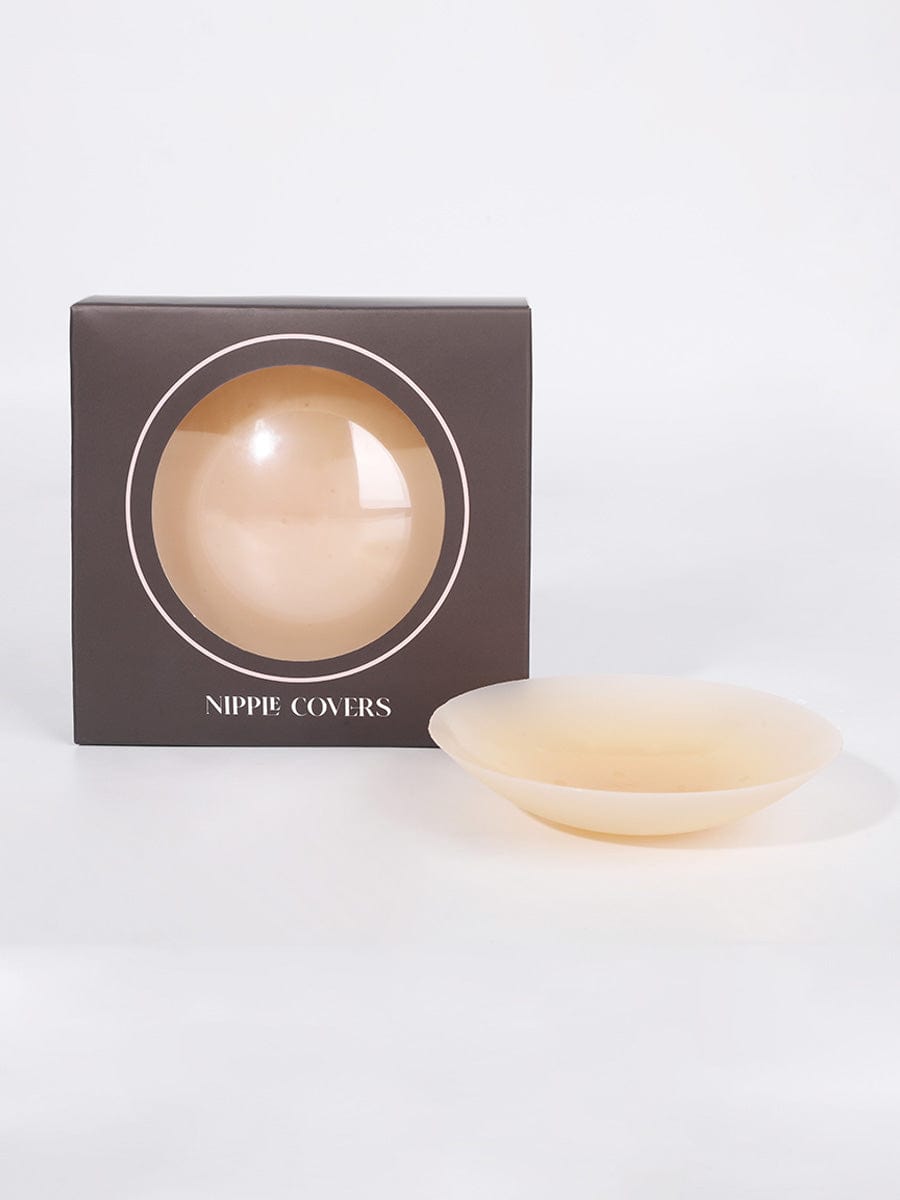 CurvedByOshun® No-Show Adhesive Reusable Nipple Covers for Strapless Dress