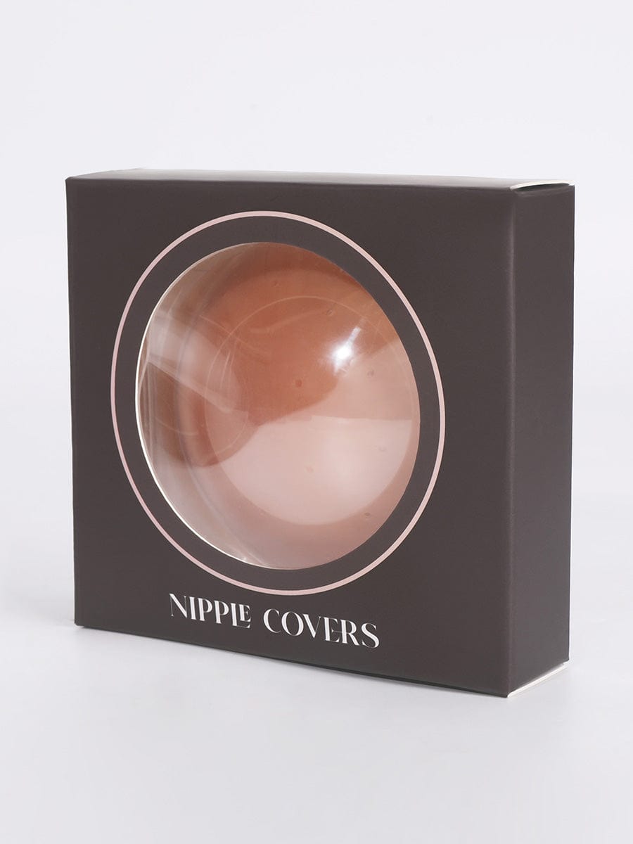 CurvedByOshun® No-Show Adhesive Reusable Nipple Covers for Strapless Dress