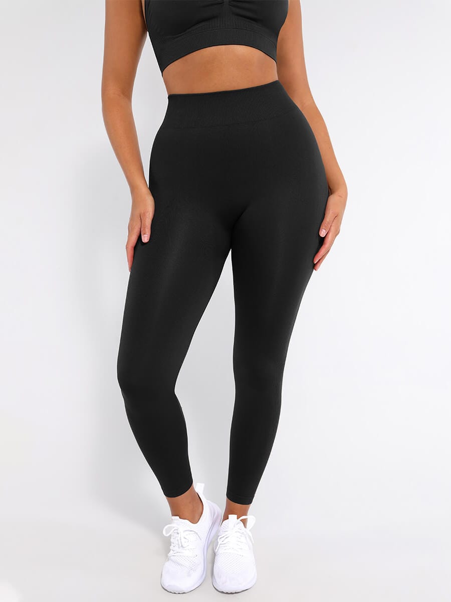 CurvedByOshun®  Seamless High Waisted Leg Shaping Slimming Yoga Legging