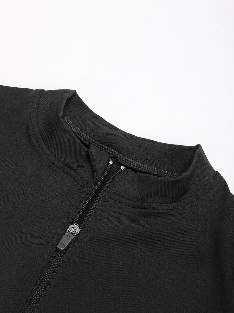 CurvedByOshun®  Seamless Full Zipper Running Top with Thumb Holes