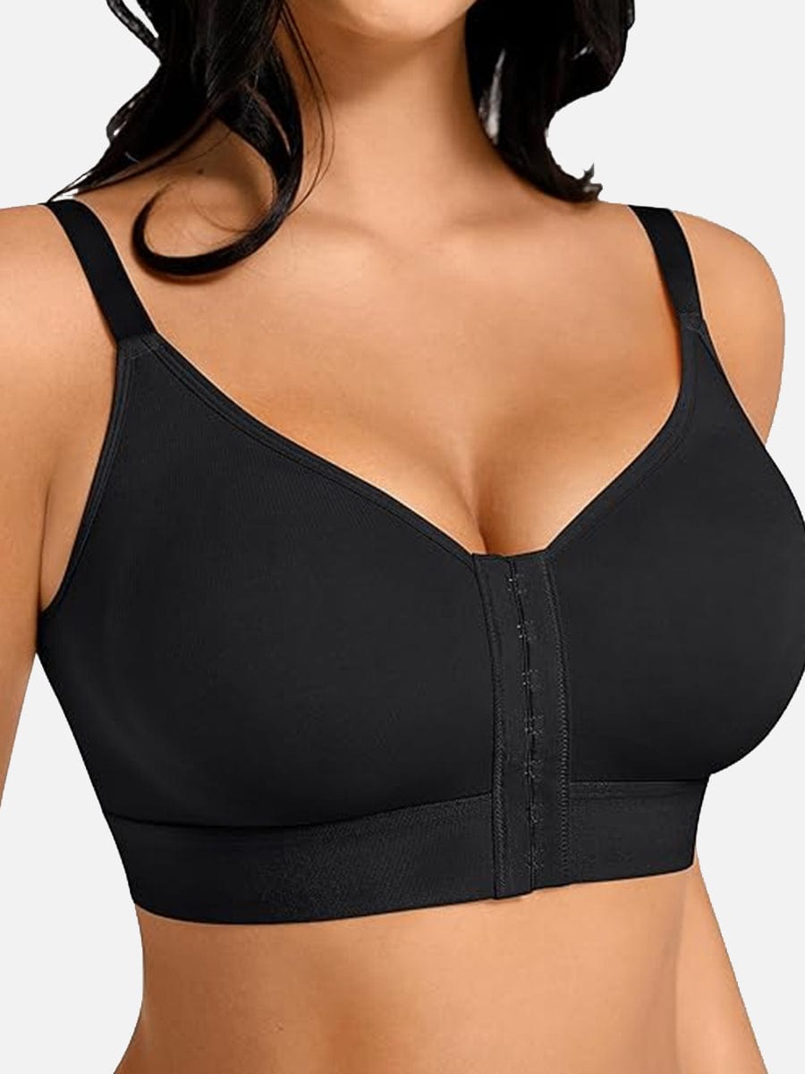 CurvedByOshun® Post Surgery Full Coverage Compression Surgical Front Closure Mastectomy Bras