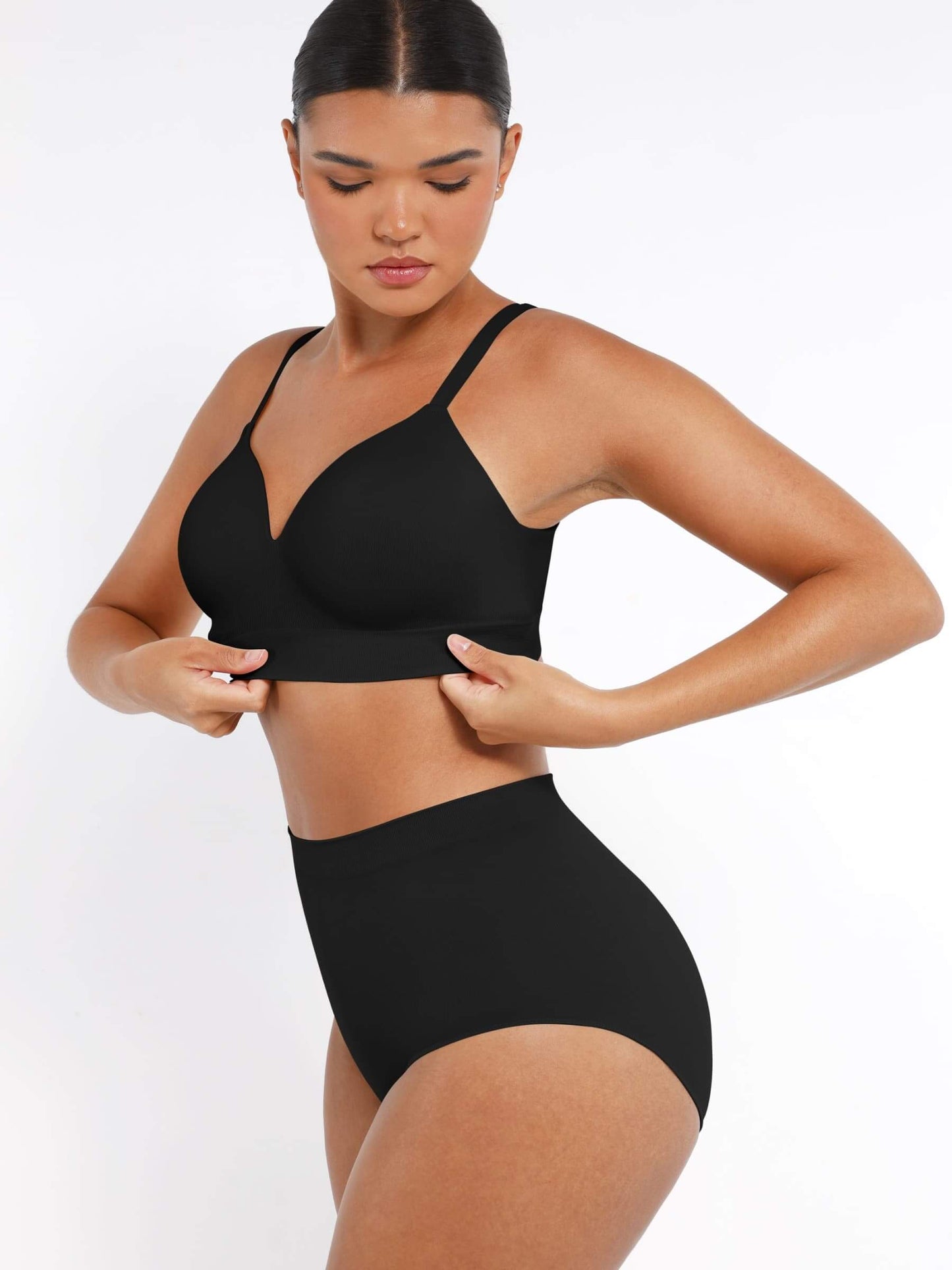 CurvedByOshun®  Seamless Wireless Bust Support Shapewear Bra