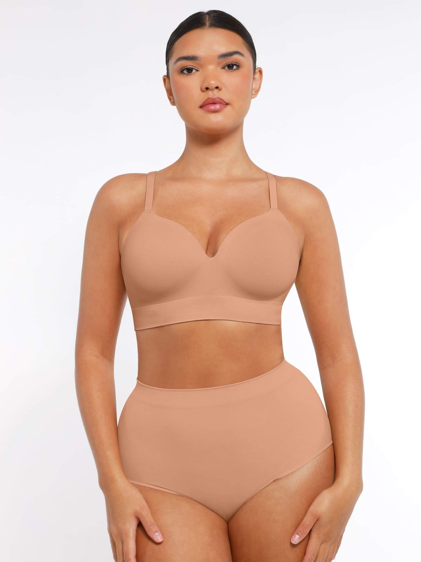 CurvedByOshun®  Seamless Wireless Bust Support Shapewear Bra