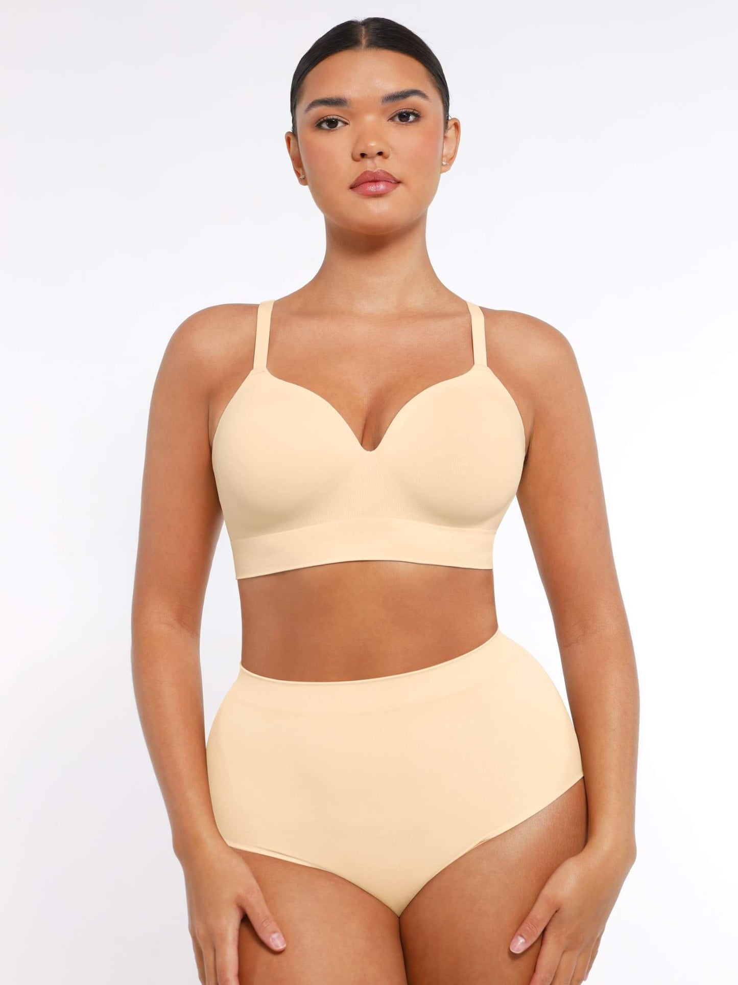 CurvedByOshun®  Seamless Wireless Bust Support Shapewear Bra