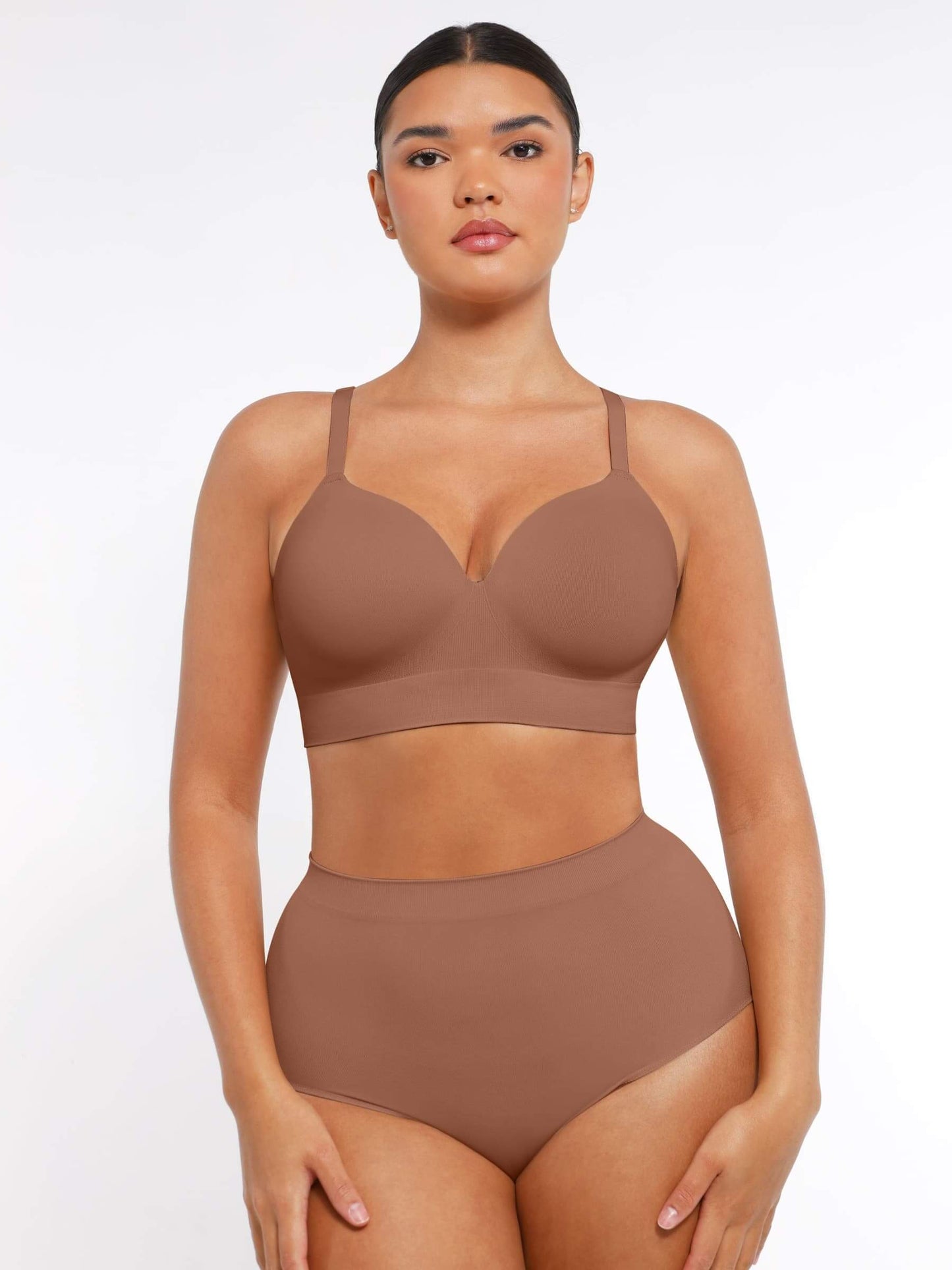 CurvedByOshun®  Seamless Wireless Bust Support Shapewear Bra