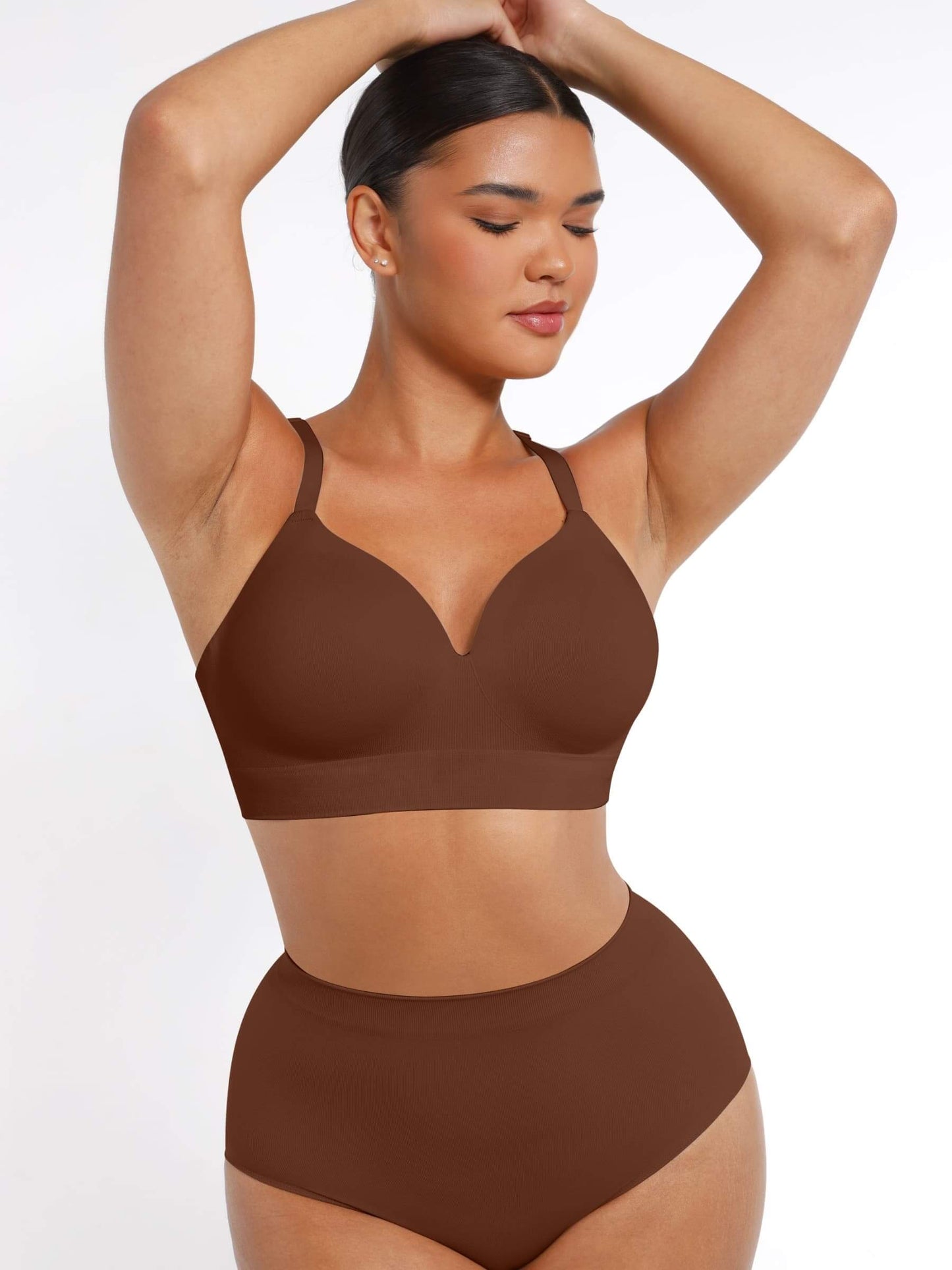 CurvedByOshun®  Seamless Wireless Bust Support Shapewear Bra