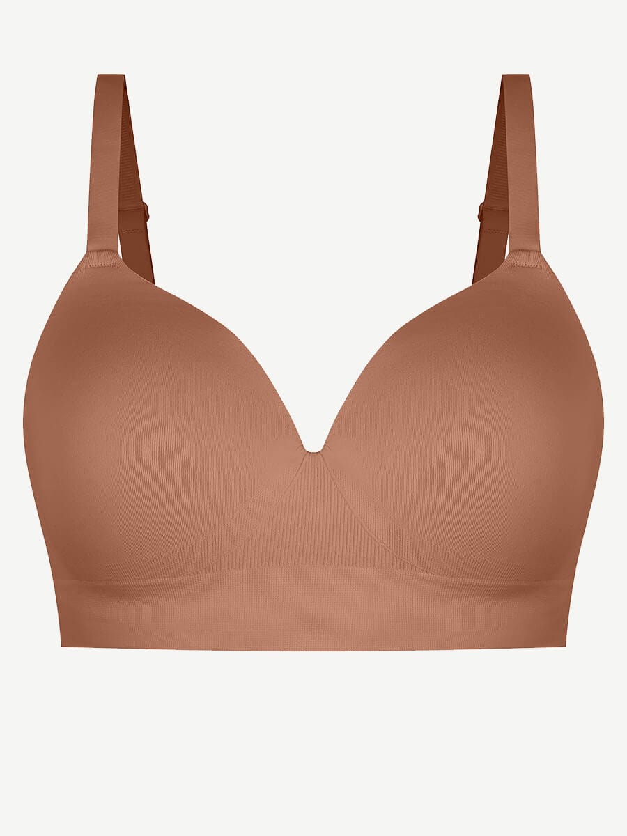 CurvedByOshun®  Seamless Wireless Bust Support Shapewear Bra