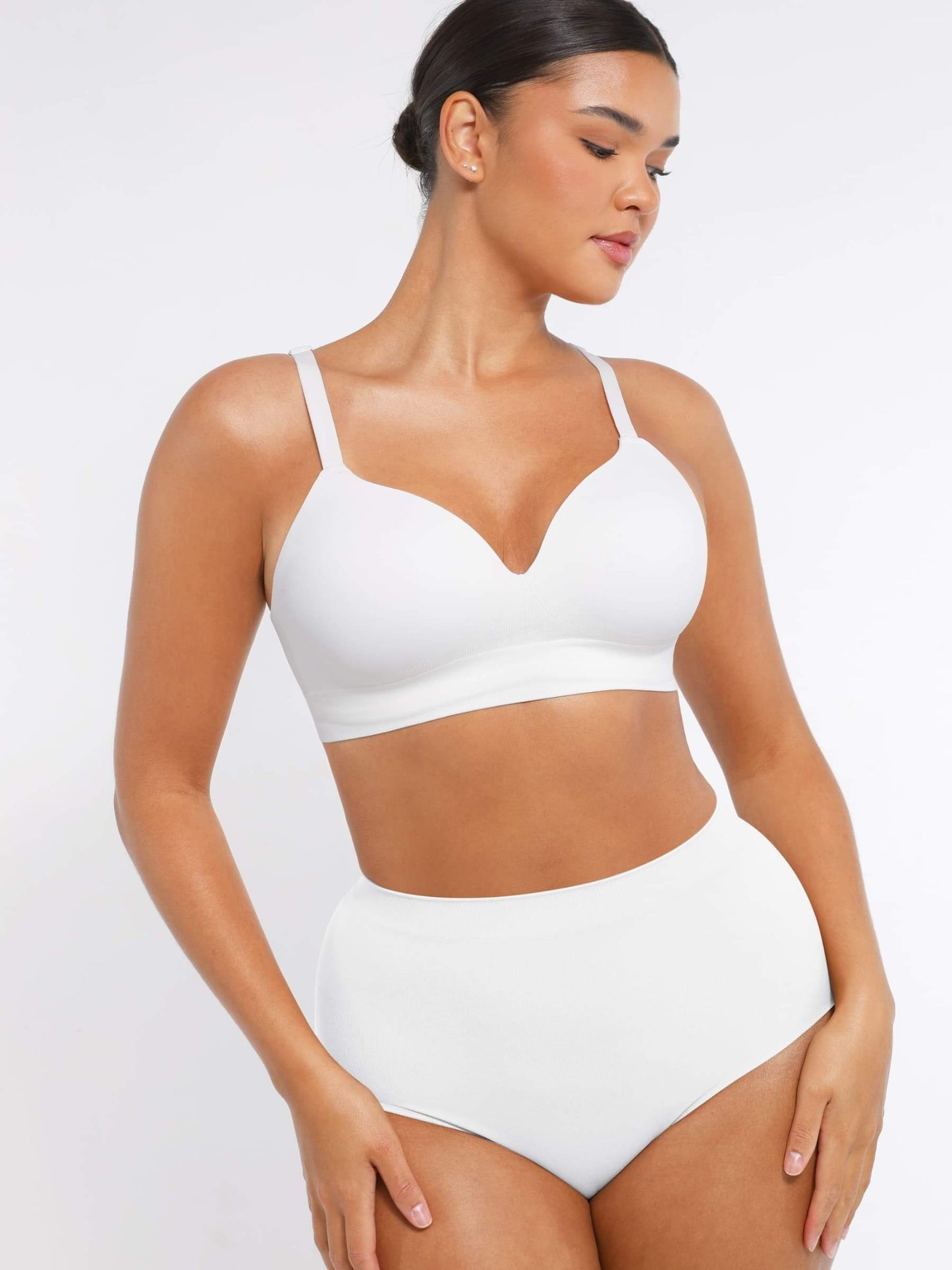 CurvedByOshun®  Seamless Wireless Bust Support Shapewear Bra