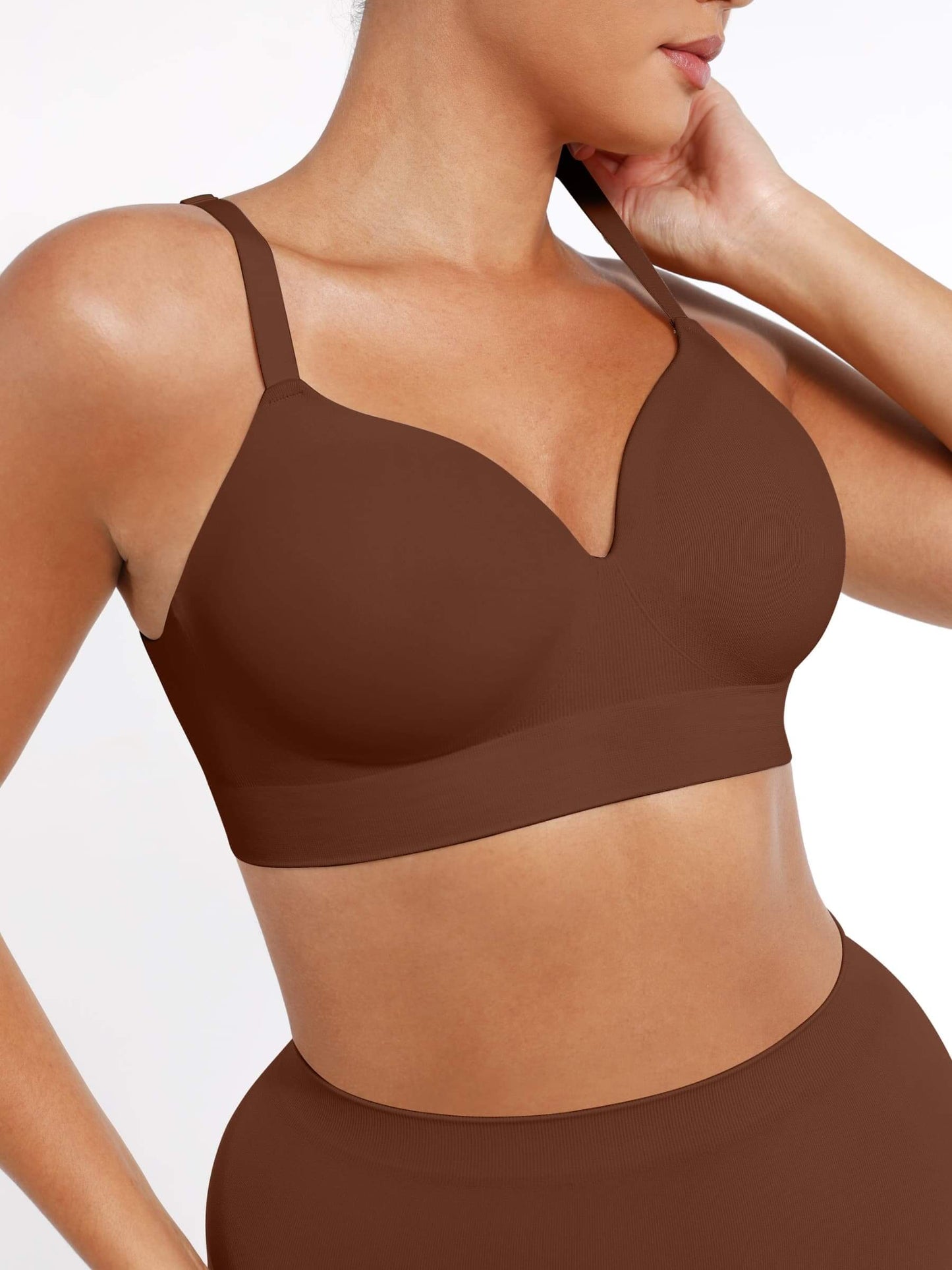 CurvedByOshun®  Seamless Wireless Bust Support Shapewear Bra