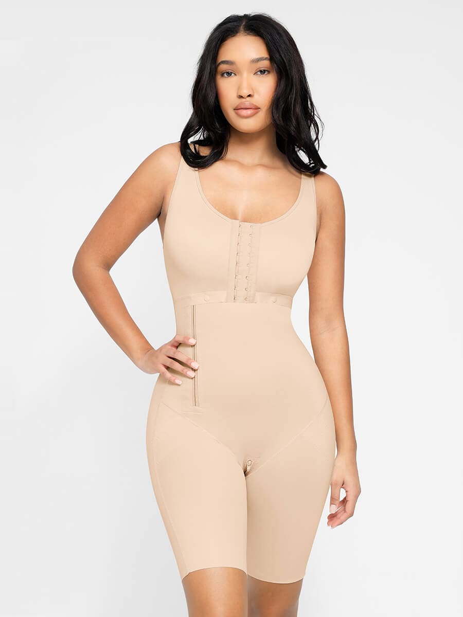 CurvedByOshun®  Post-Operative Breast-Covering Side-Zip Body Shaper