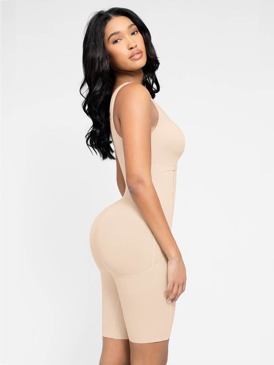 CurvedByOshun®  Post-Operative Breast-Covering Side-Zip Body Shaper