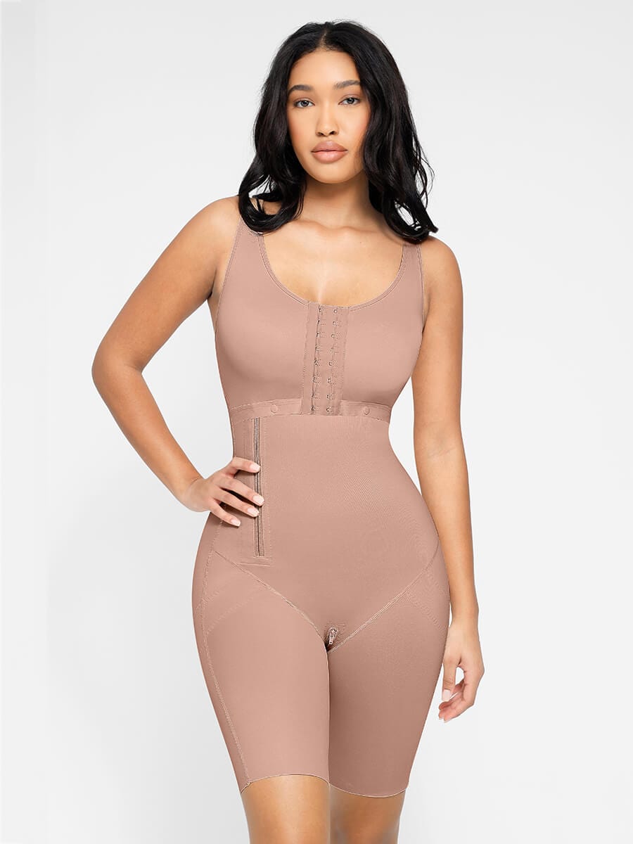 CurvedByOshun®  Post-Operative Breast-Covering Side-Zip Body Shaper