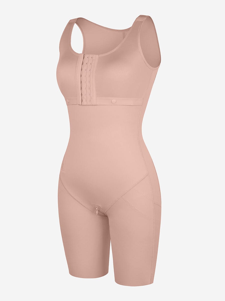 CurvedByOshun®  Post-Operative Breast-Covering Side-Zip Body Shaper