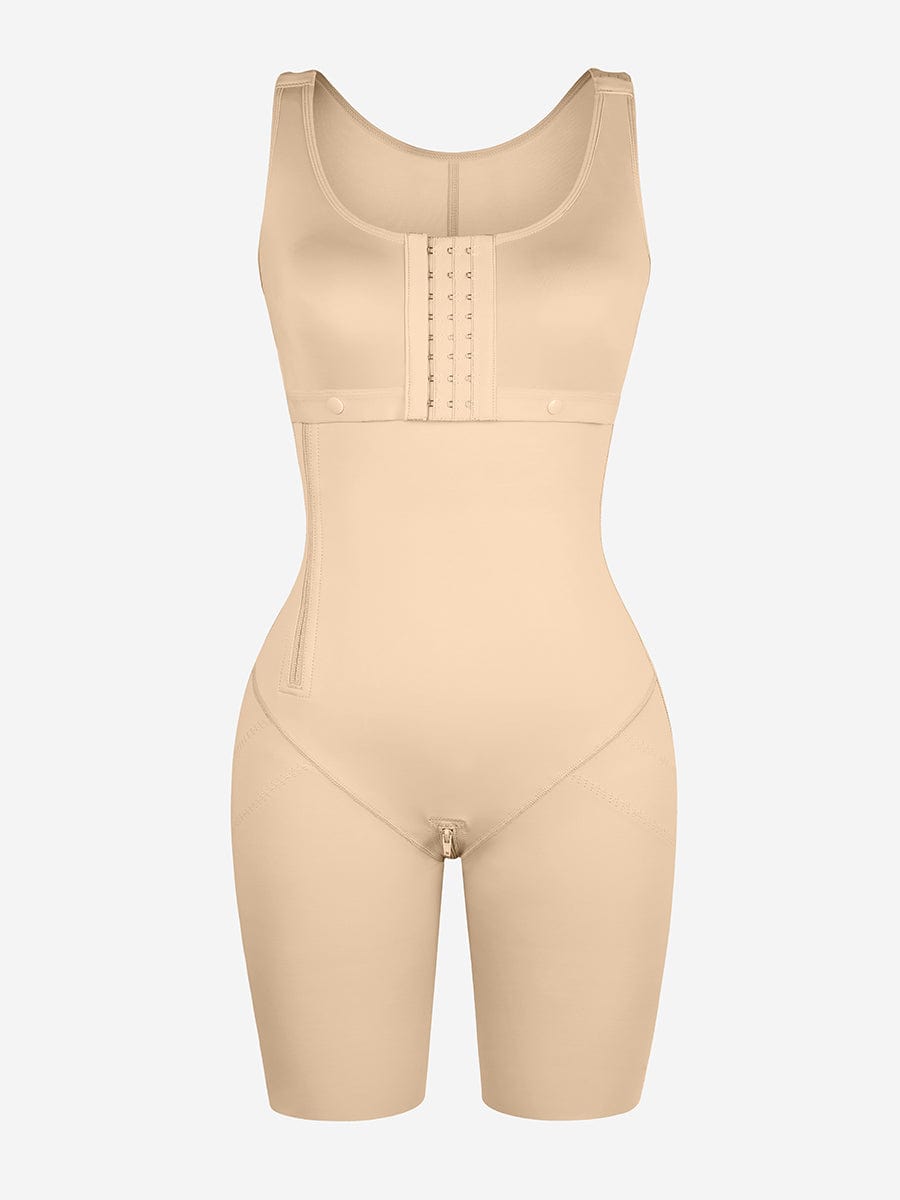 CurvedByOshun®  Post-Operative Breast-Covering Side-Zip Body Shaper