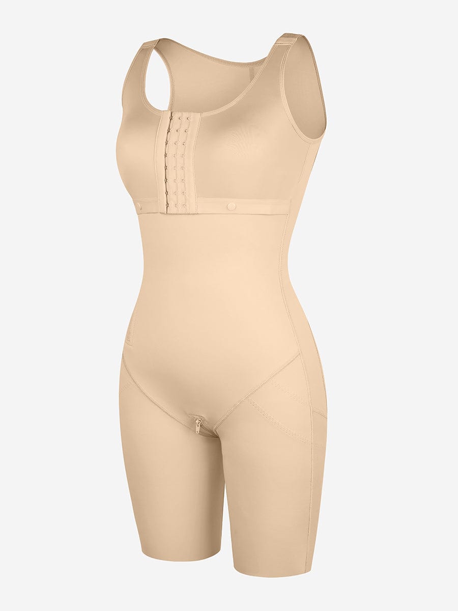 CurvedByOshun®  Post-Operative Breast-Covering Side-Zip Body Shaper