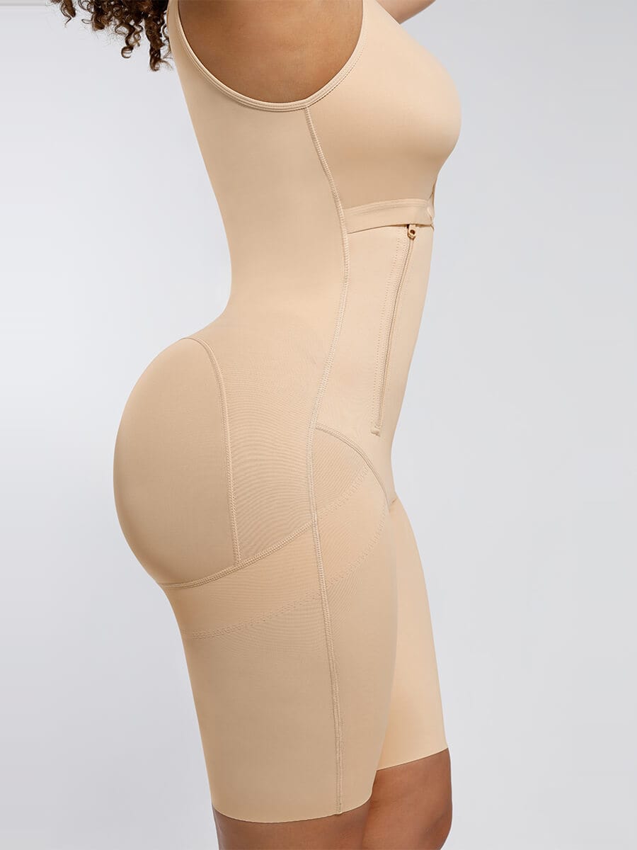 CurvedByOshun®  Post-Operative Breast-Covering Side-Zip Body Shaper