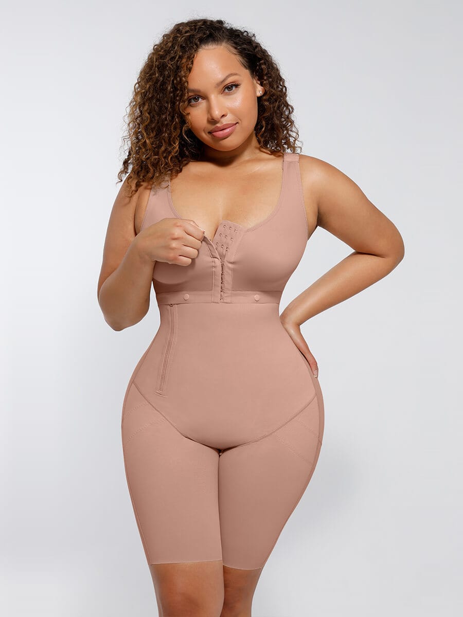 CurvedByOshun®  Post-Operative Breast-Covering Side-Zip Body Shaper