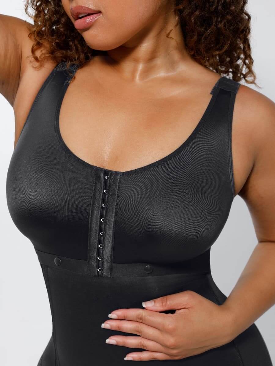 CurvedByOshun®  Post-Operative Breast-Covering Side-Zip Body Shaper