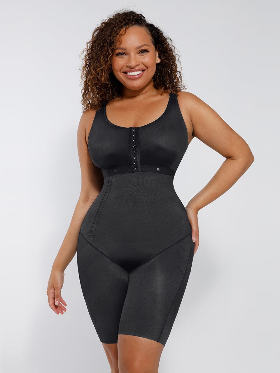 CurvedByOshun®  Post-Operative Breast-Covering Side-Zip Body Shaper