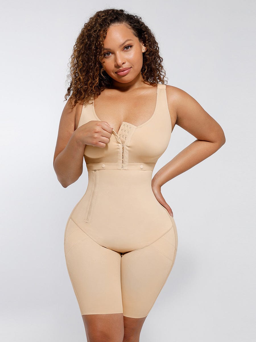 CurvedByOshun®  Post-Operative Breast-Covering Side-Zip Body Shaper