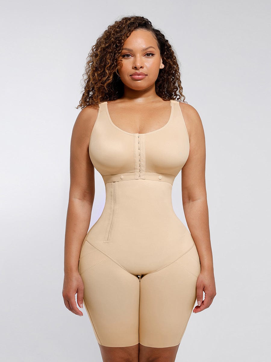 CurvedByOshun®  Post-Operative Breast-Covering Side-Zip Body Shaper