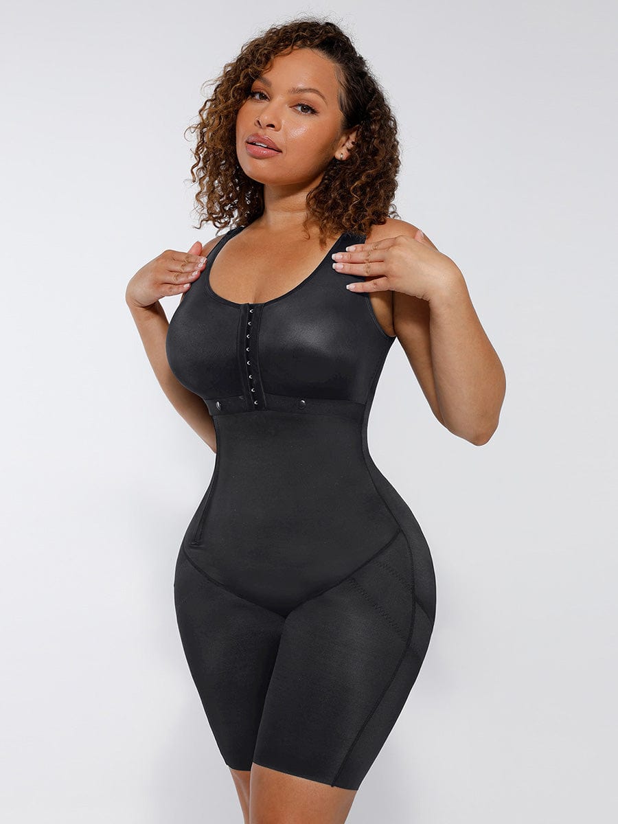 CurvedByOshun®  Post-Operative Breast-Covering Side-Zip Body Shaper