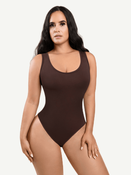 CurvedByOshun®  Tank Top Thong Bodysuit Abdominal Breathable Can be Worn Outside