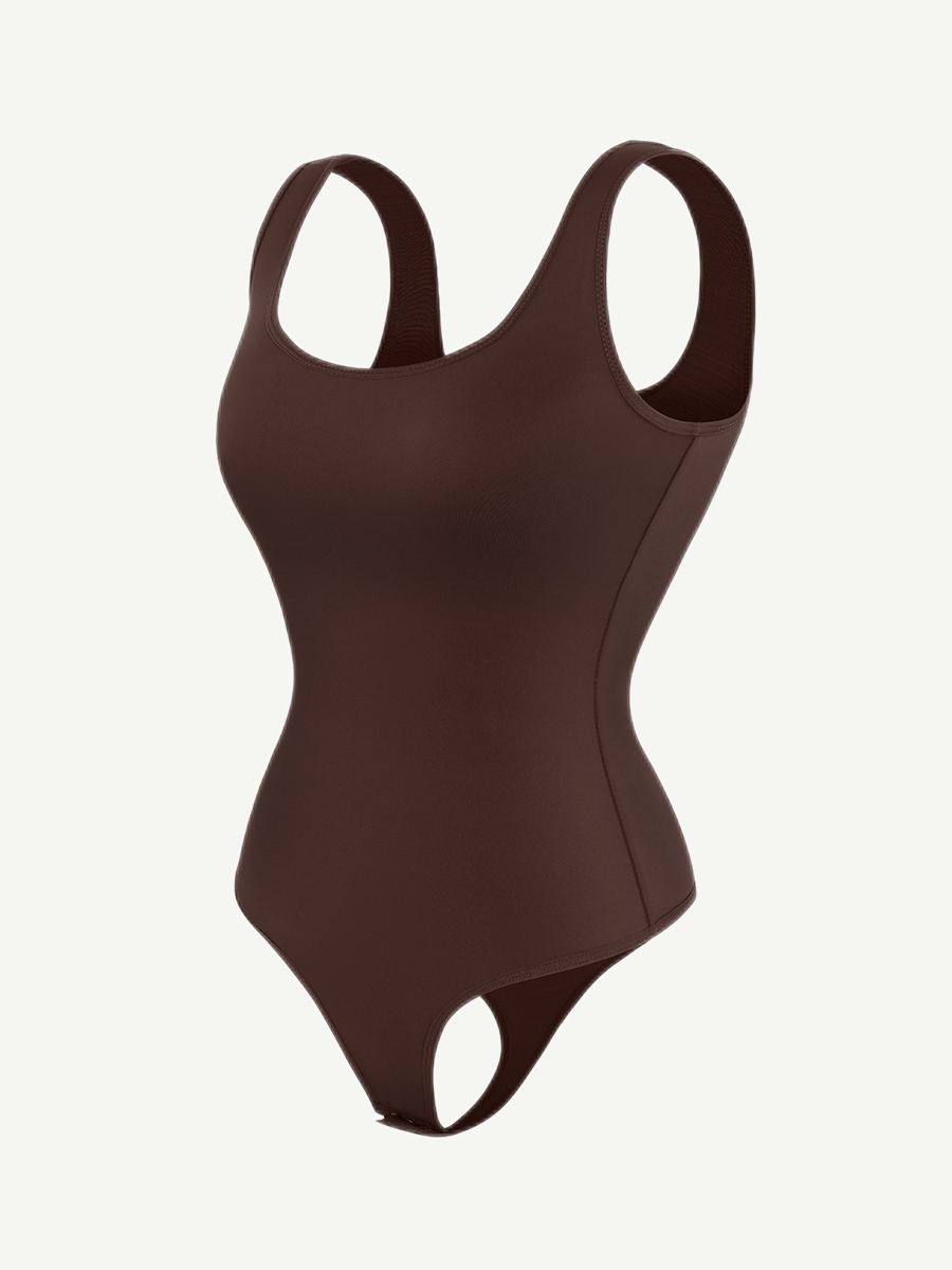 CurvedByOshun®  Tank Top Thong Bodysuit Abdominal Breathable Can be Worn Outside