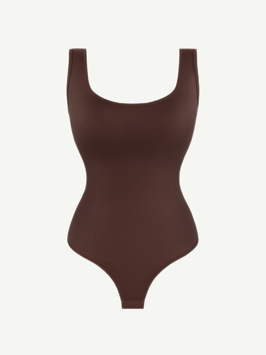 CurvedByOshun®  Tank Top Thong Bodysuit Abdominal Breathable Can be Worn Outside