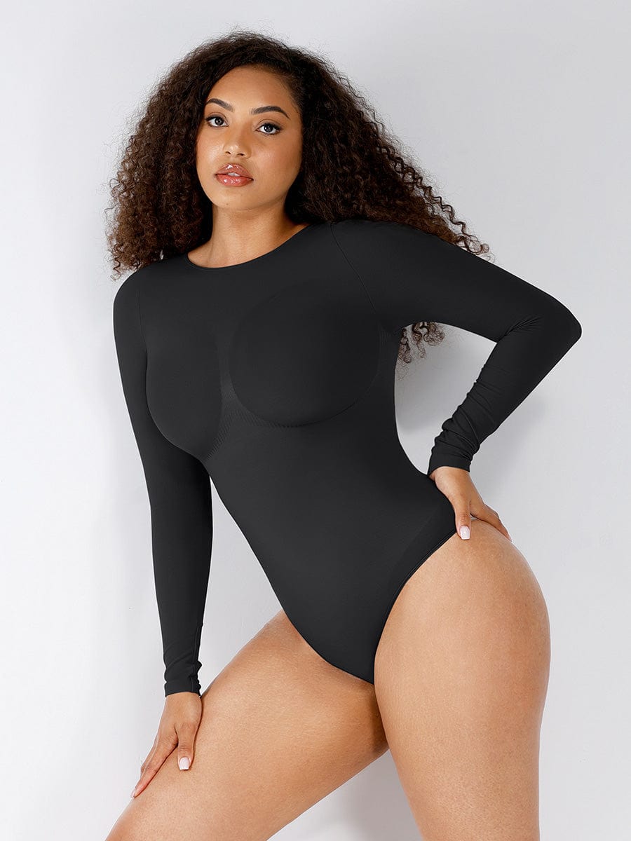 CurvedByOshun® Seamless Bust Support Waist Cinching Tummy Control Bodysuit