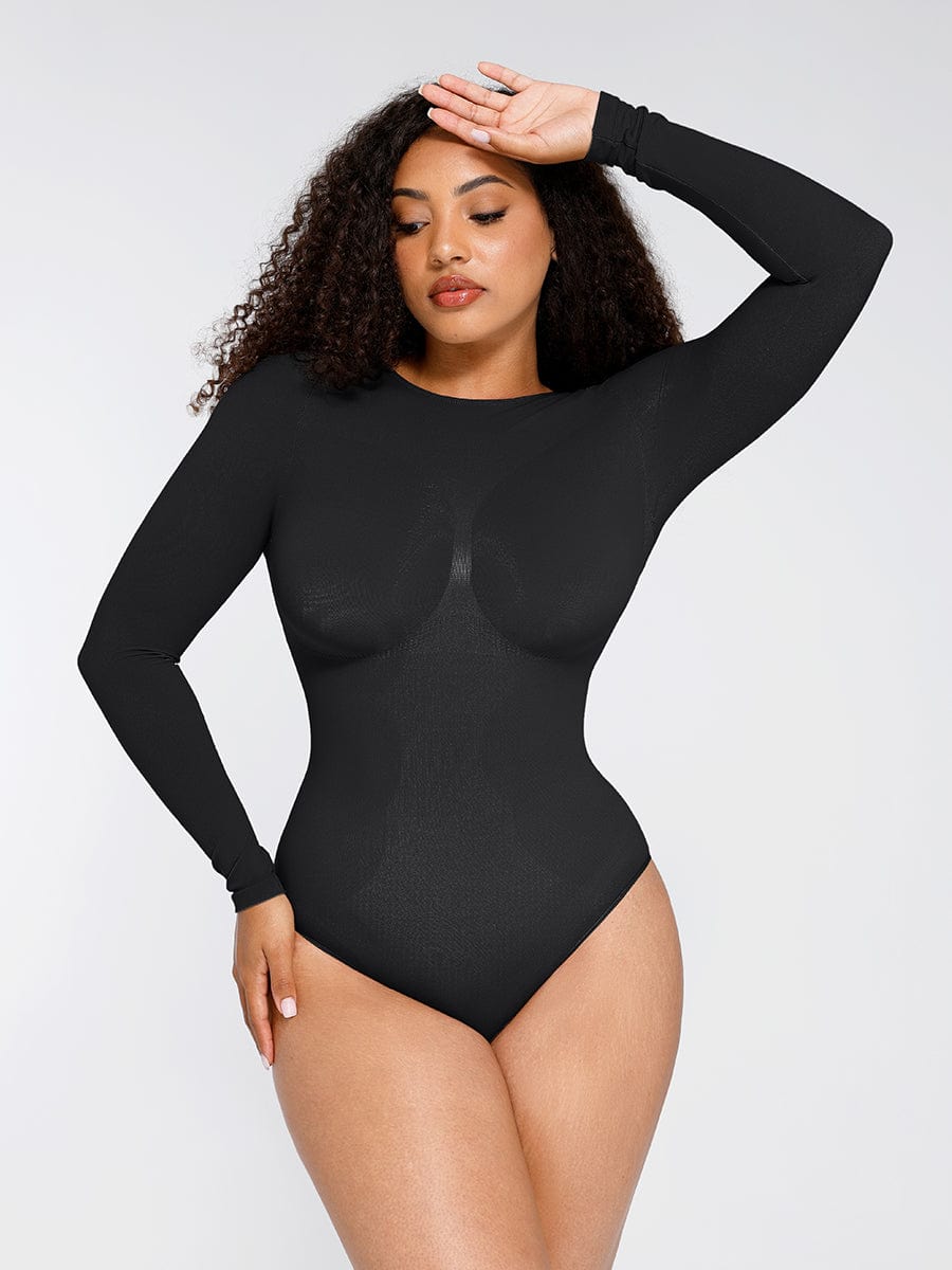 CurvedByOshun® Seamless Bust Support Waist Cinching Tummy Control Bodysuit