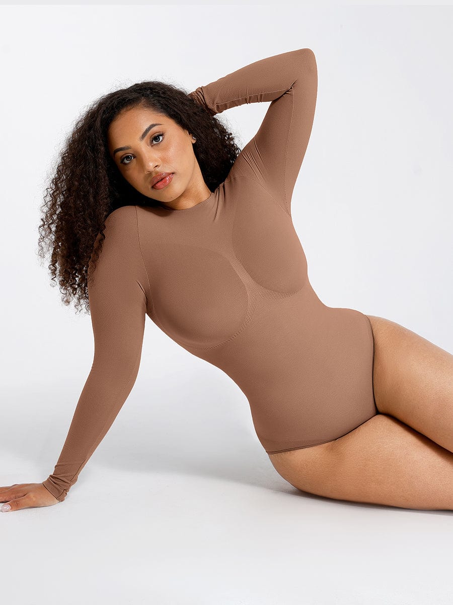 CurvedByOshun® Seamless Bust Support Waist Cinching Tummy Control Bodysuit