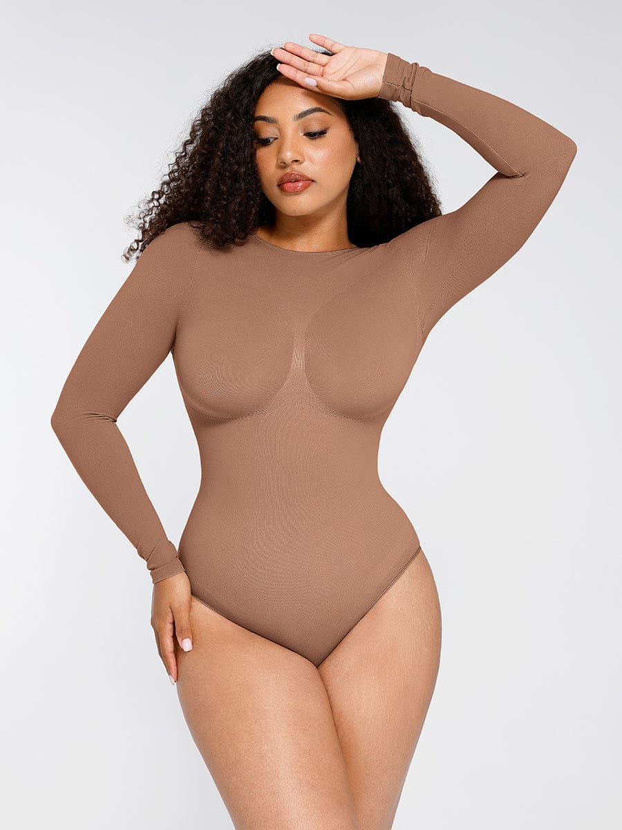 CurvedByOshun® Seamless Bust Support Waist Cinching Tummy Control Bodysuit