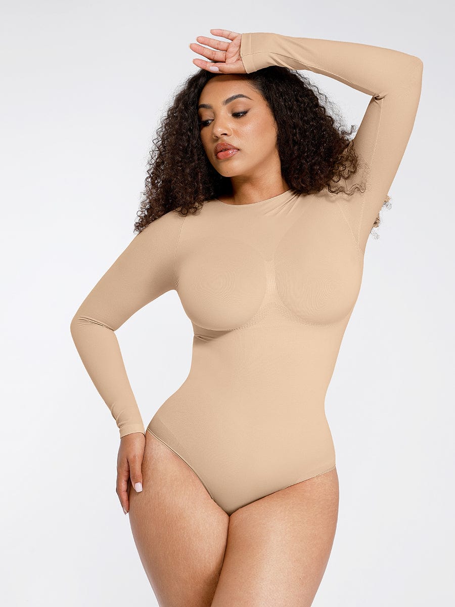 CurvedByOshun® Seamless Bust Support Waist Cinching Tummy Control Bodysuit