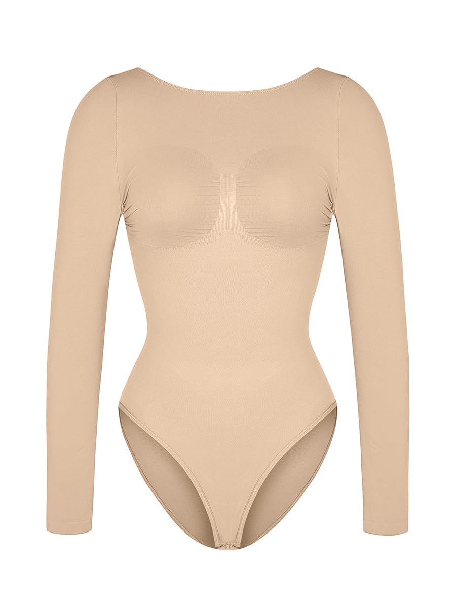 CurvedByOshun® Seamless Bust Support Waist Cinching Tummy Control Bodysuit