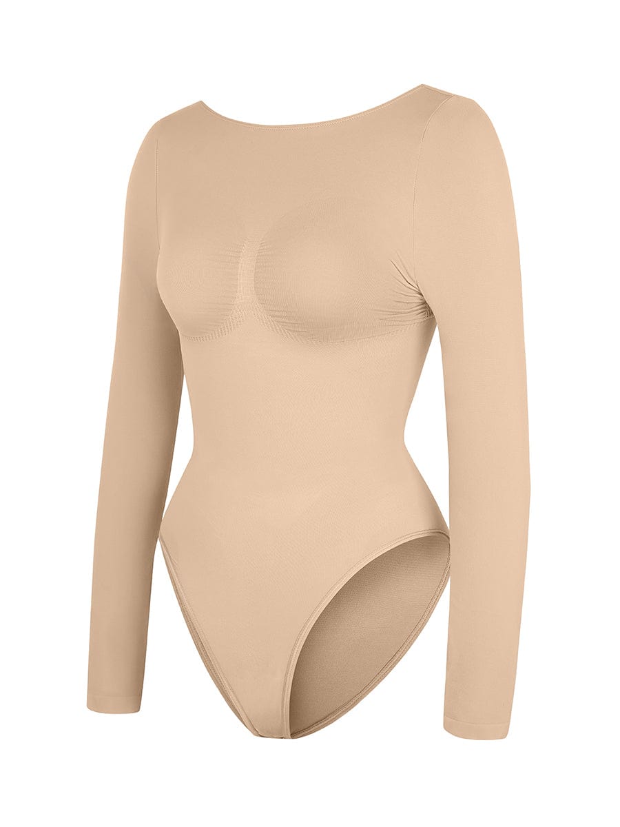 CurvedByOshun® Seamless Bust Support Waist Cinching Tummy Control Bodysuit