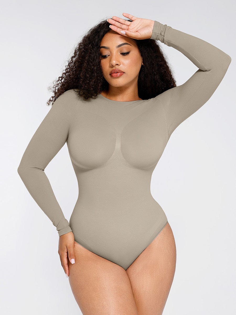 CurvedByOshun® Seamless Bust Support Waist Cinching Tummy Control Bodysuit