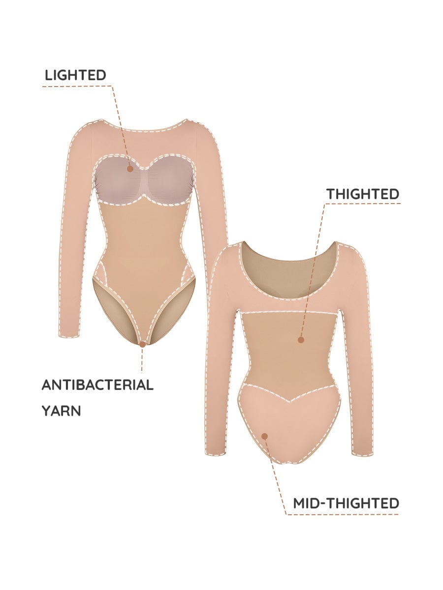 CurvedByOshun® Seamless Bust Support Waist Cinching Tummy Control Bodysuit