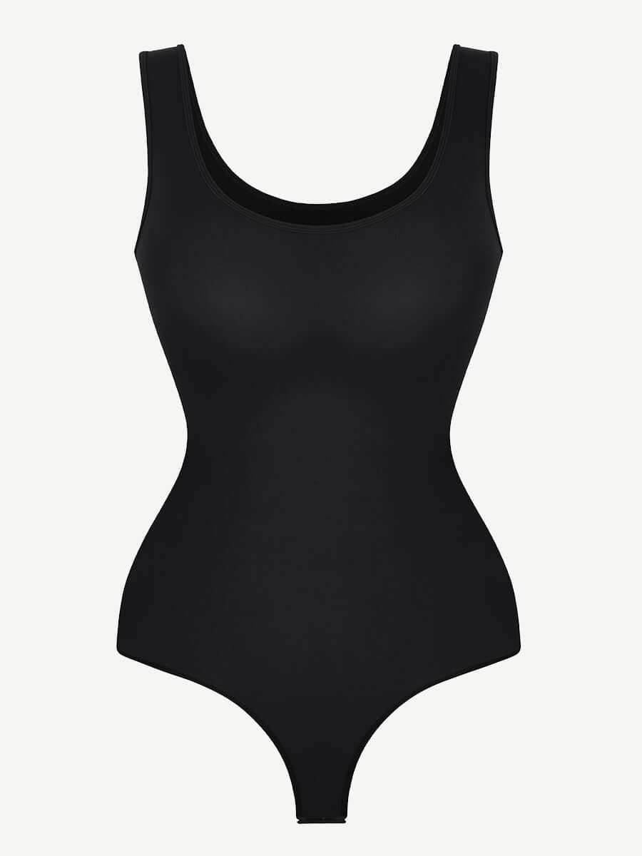 CurvedByOshun®  Tank Top Thong Bodysuit Abdominal Breathable Can be Worn Outside