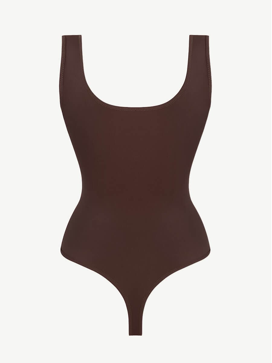 CurvedByOshun®  Tank Top Thong Bodysuit Abdominal Breathable Can be Worn Outside