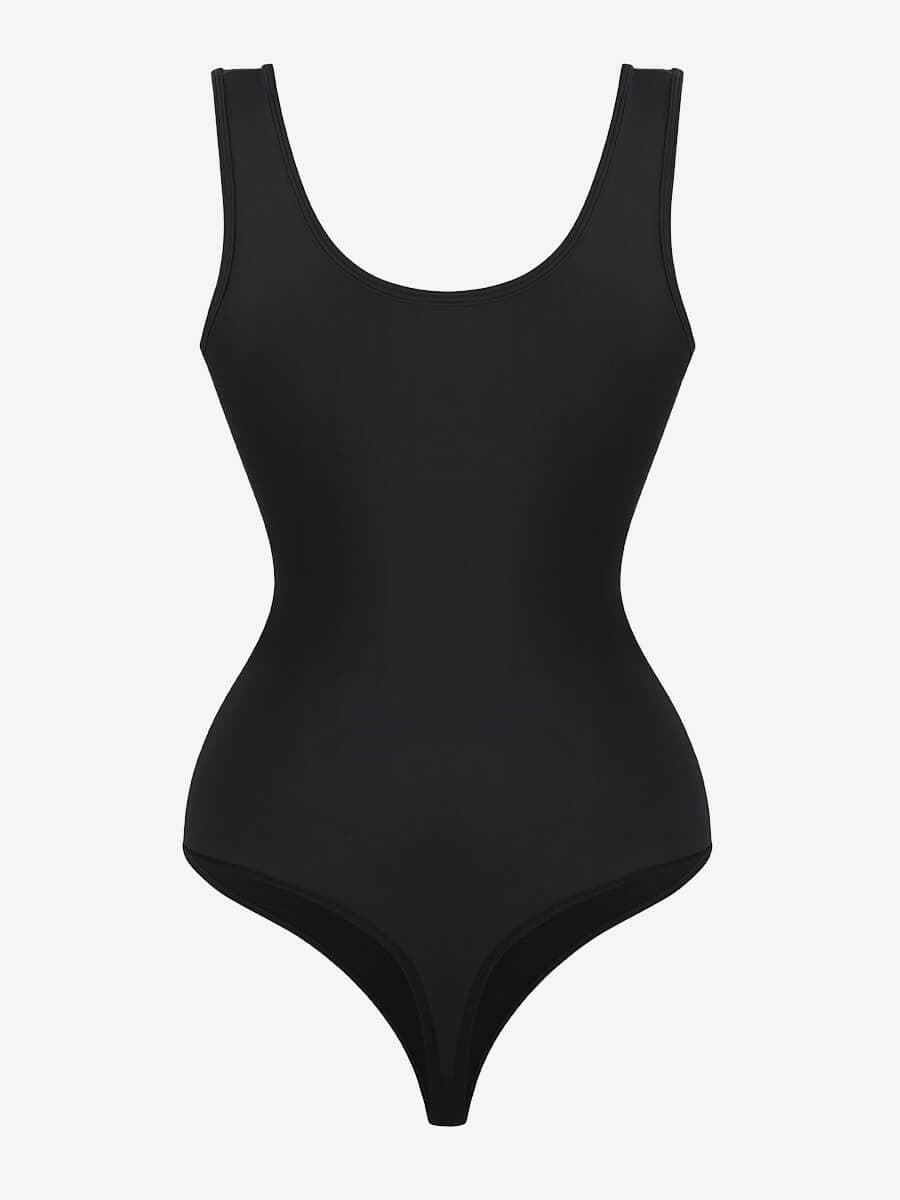 CurvedByOshun®  Tank Top Thong Bodysuit Abdominal Breathable Can be Worn Outside